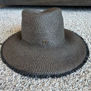 Eric Javits Black and Tan Woven Hat